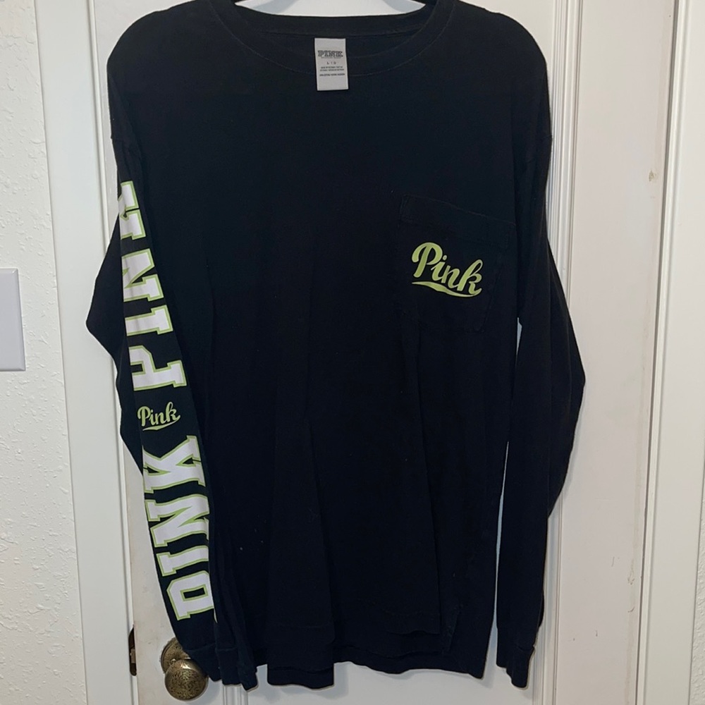 PINK long sleeve tee Sz L
